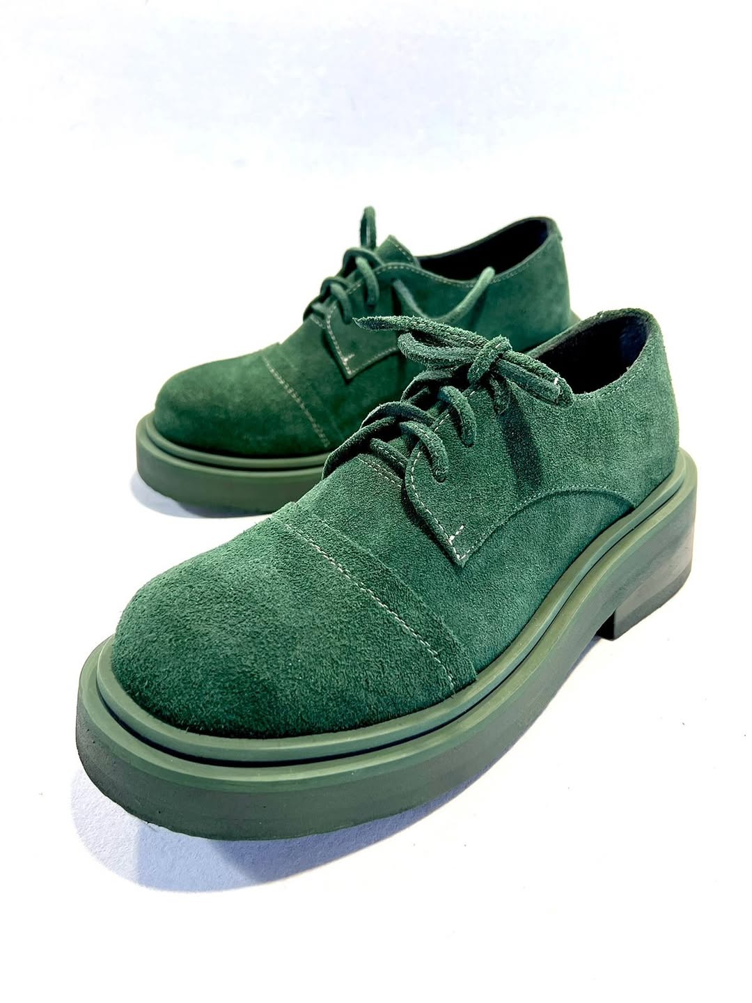 Colorful Suede Platform Oxford Shoes