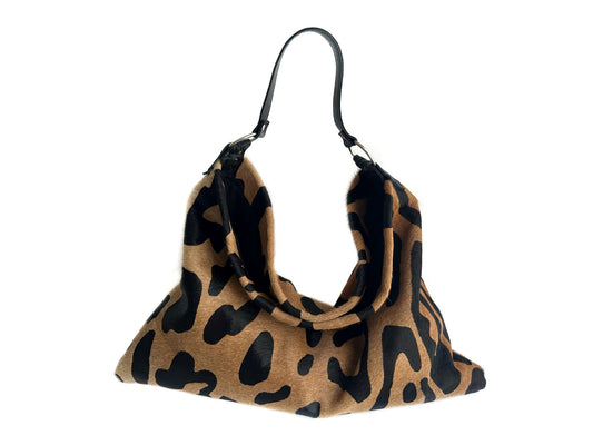 Leopard - Print Hobo Bag