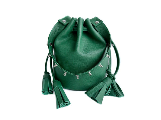 Tassel - Detail Leather Bucket Bag