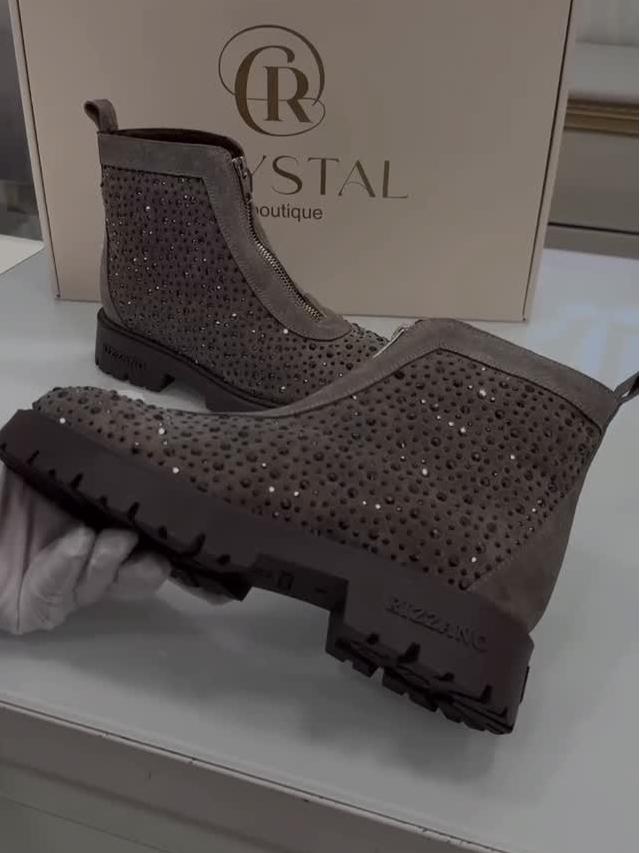 Rhinestone Embellished Chelsea Boots