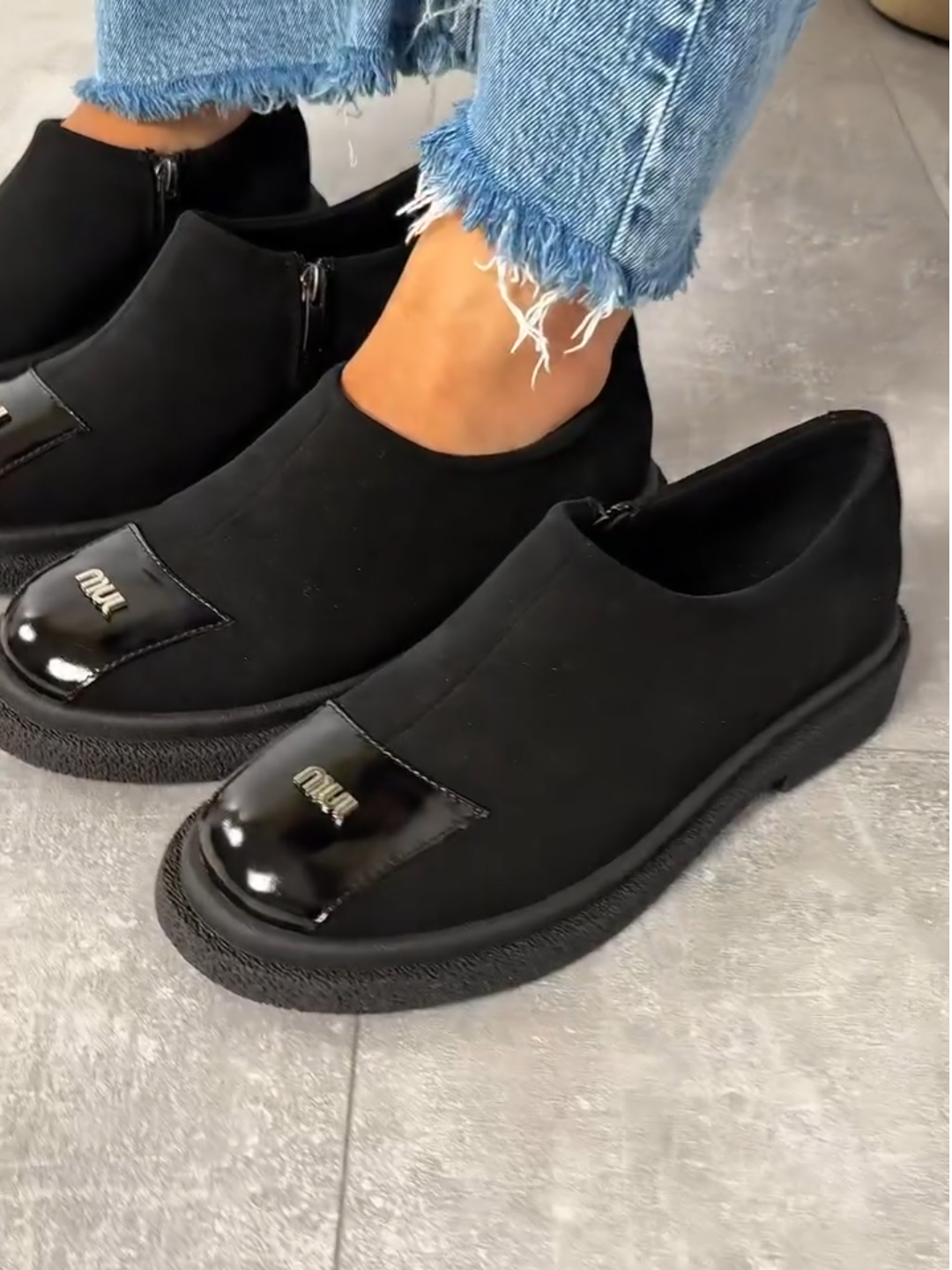 Black Slip - On Loafers
