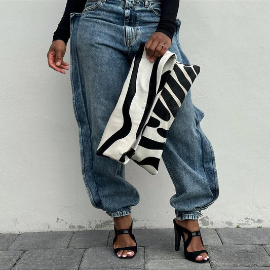 Zebra Print Clutch Bag