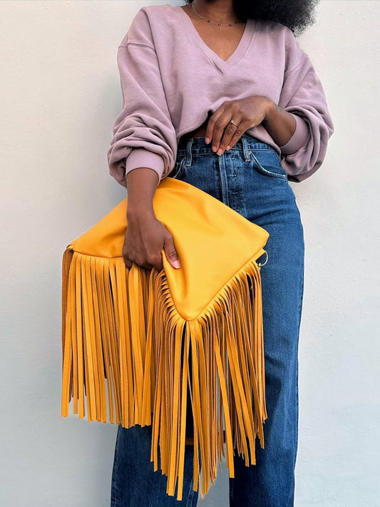 Yellow Fringe Bag
