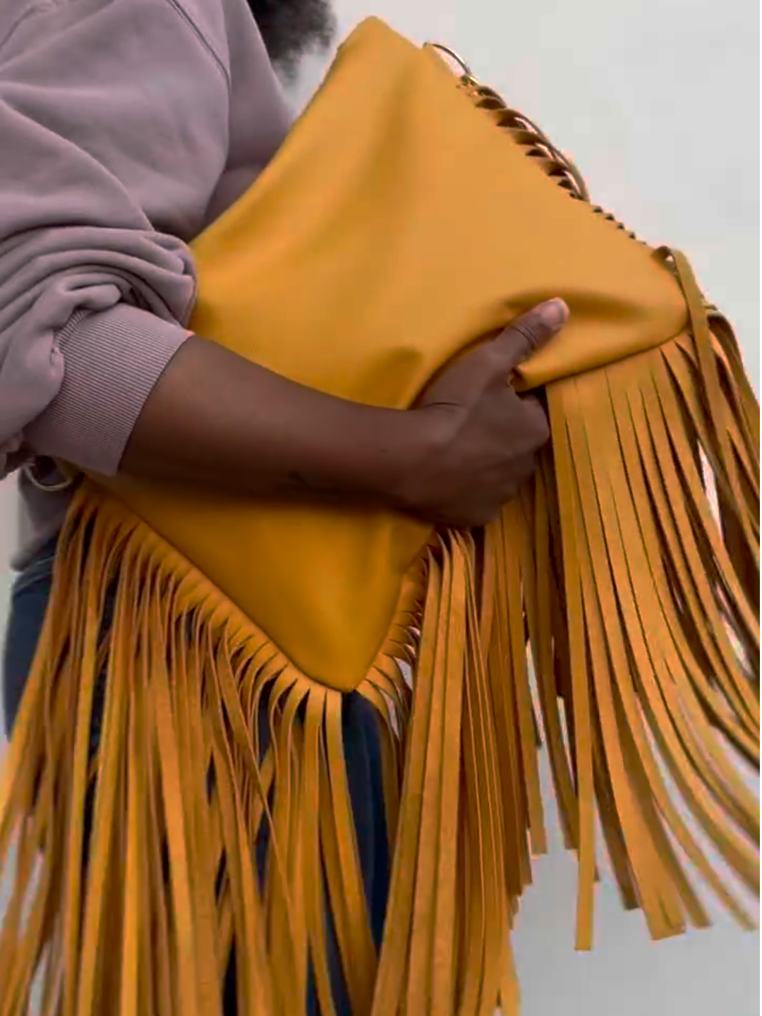 Yellow Fringe Bag