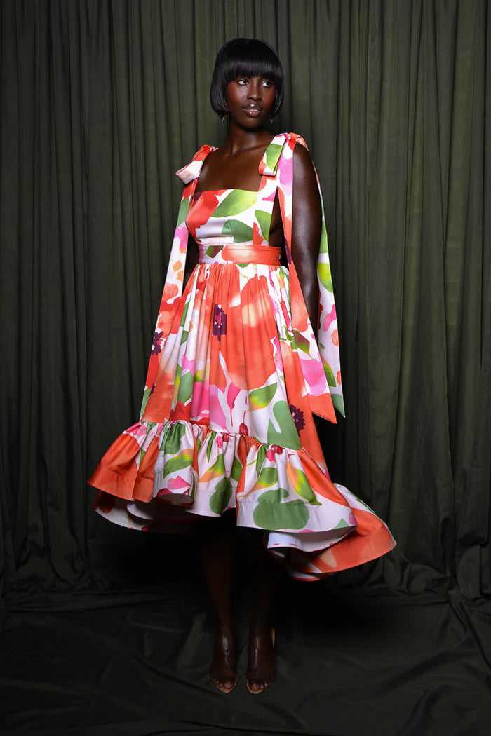 MAIDS DRESS IN  FLORAL