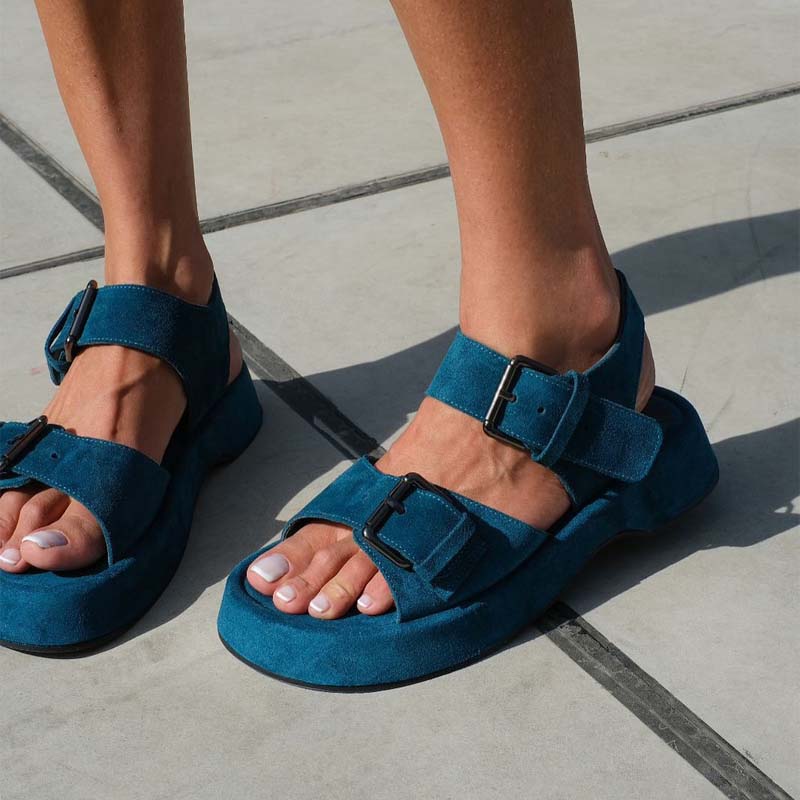 Matte Frosted Platform Sandals