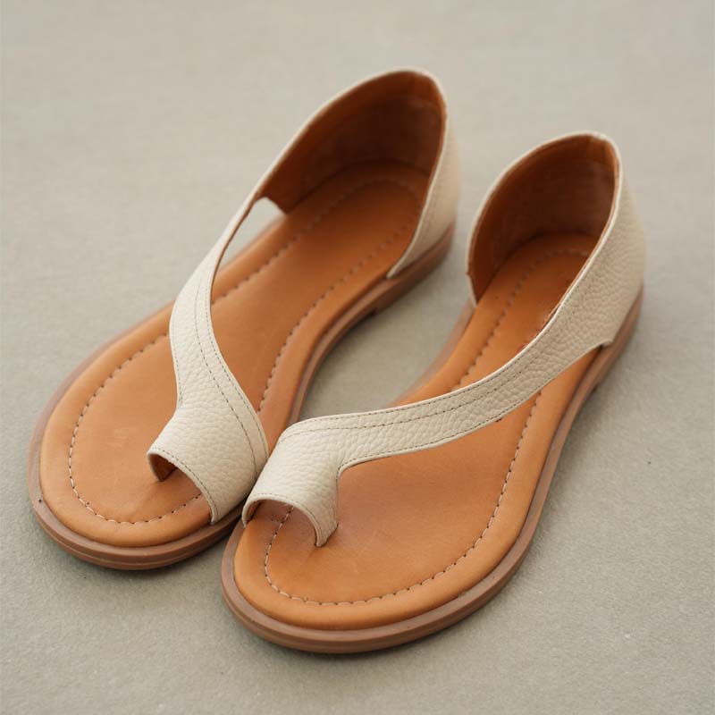 Asymmetrical Cut Flip-Flops Flat Sandals