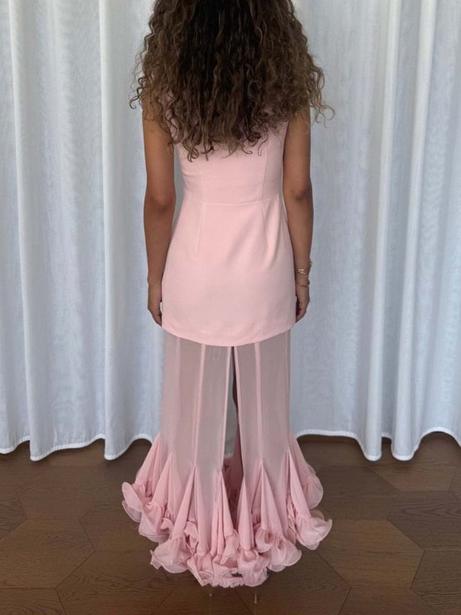 Elegant Mesh Stitching Dress