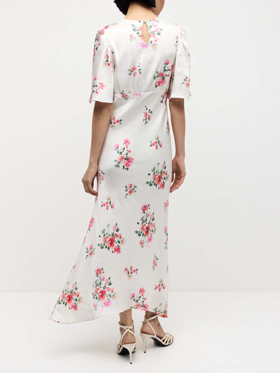 Floral Print Elegant Maxi Dress