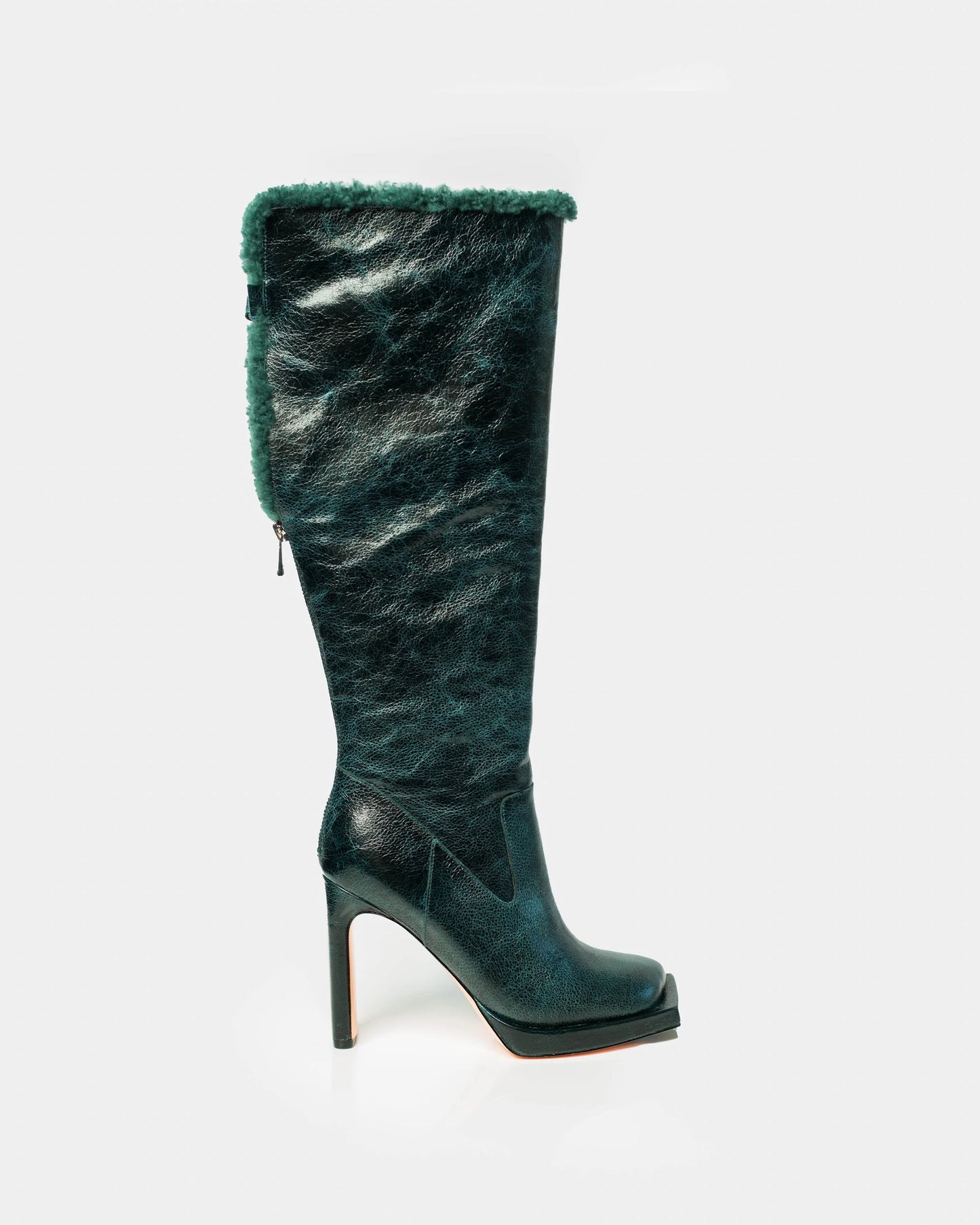 Convertible Shearling Knee High Boots
