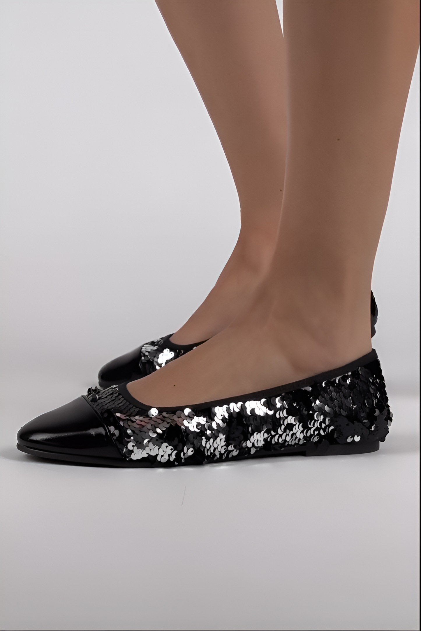 Sequined Flat Shoes