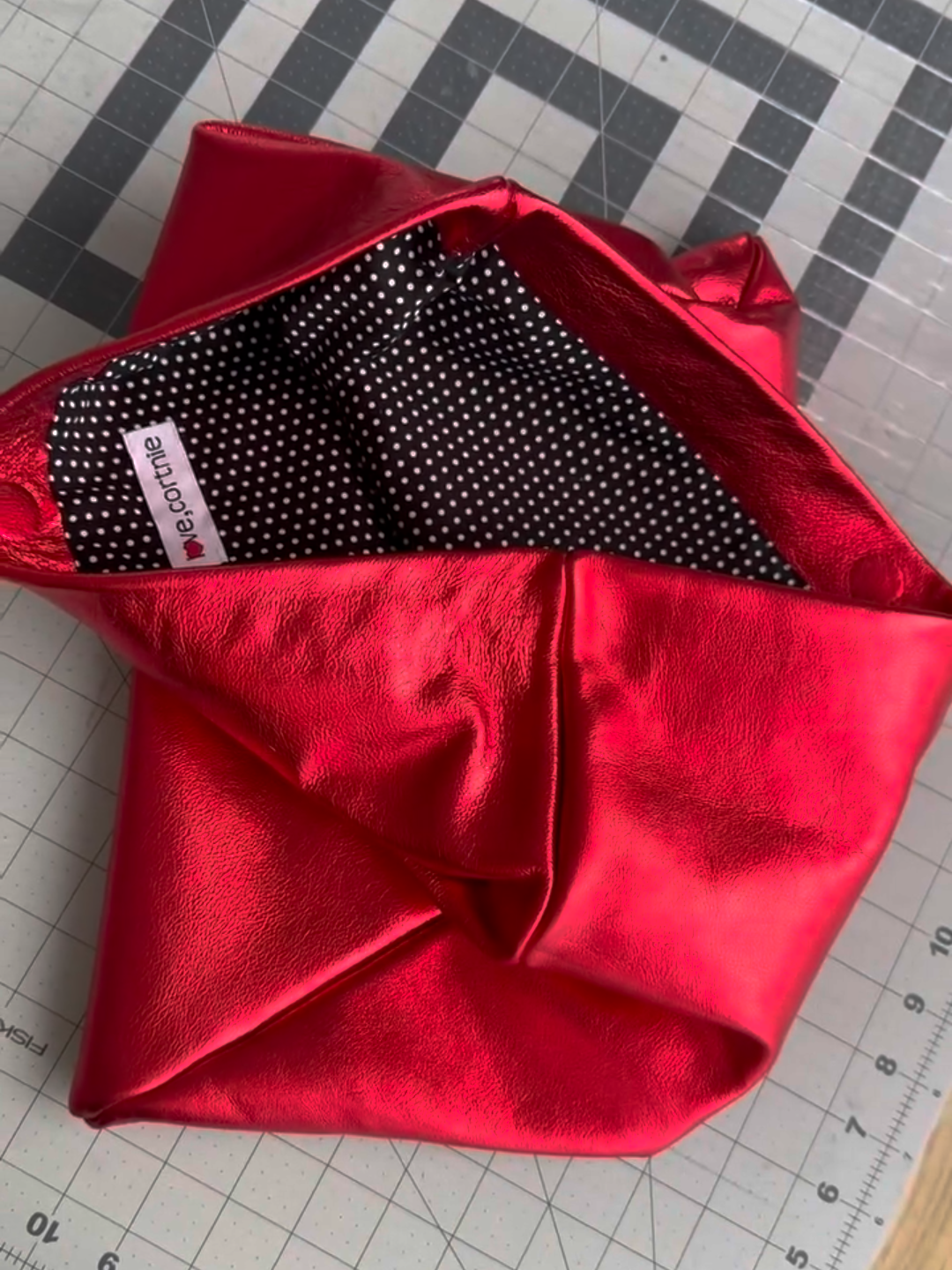Metallic Red Clutch Bag