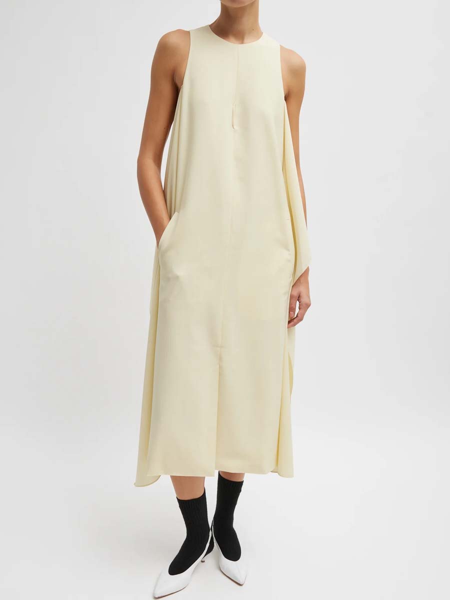 Sleeveless Tie Front Dress