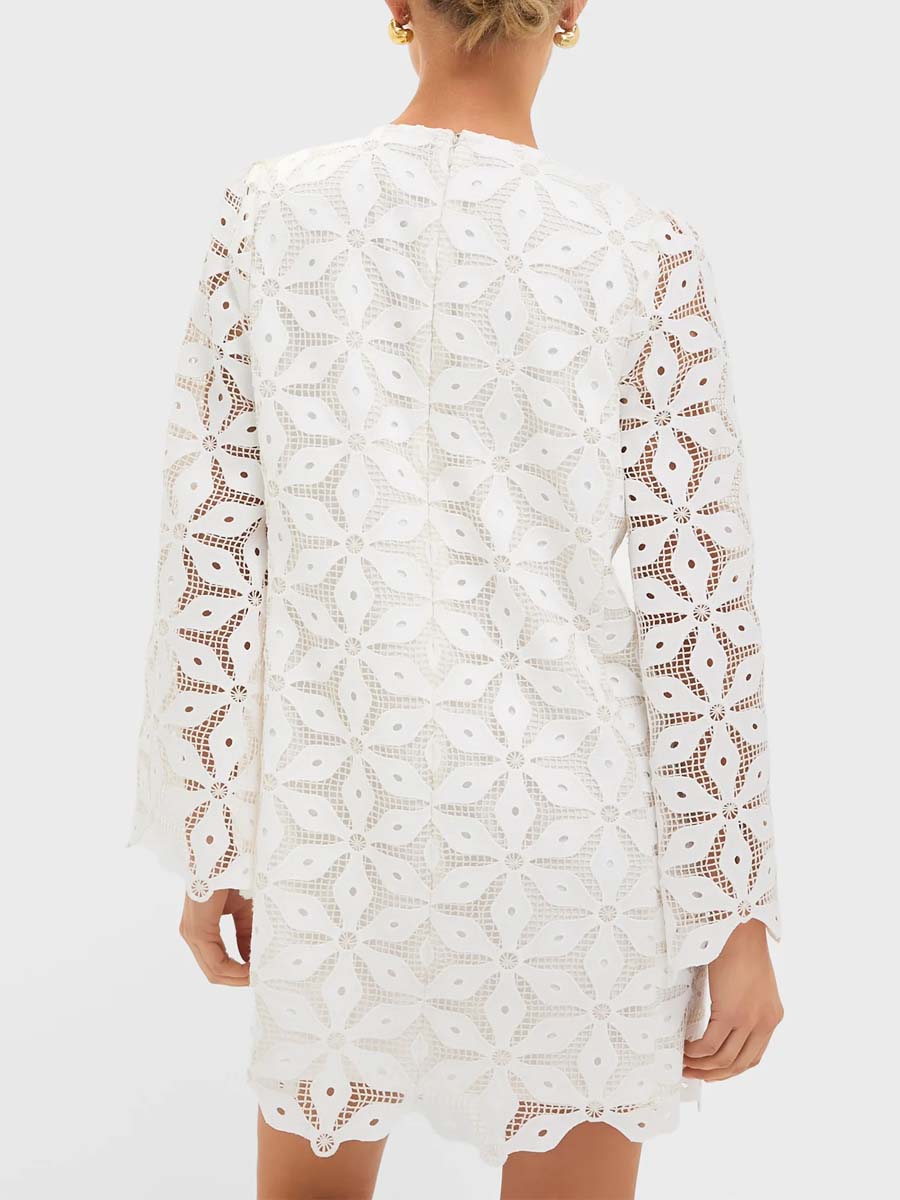 Floral Lace See-through Dress