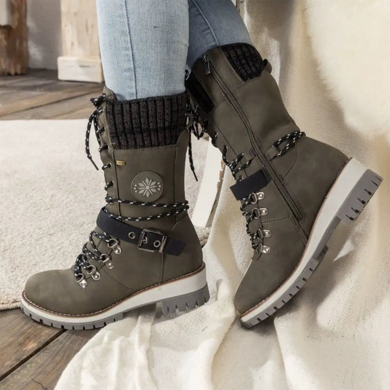 Cuff Lace - Up Buckle Combat Boots（Limited stock, only $49.99💥）