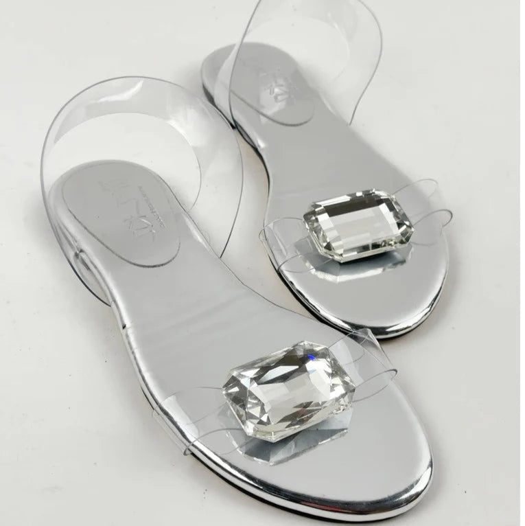 Twin Crystal-Toe Slides – Dual-Edit Coastal Luxe