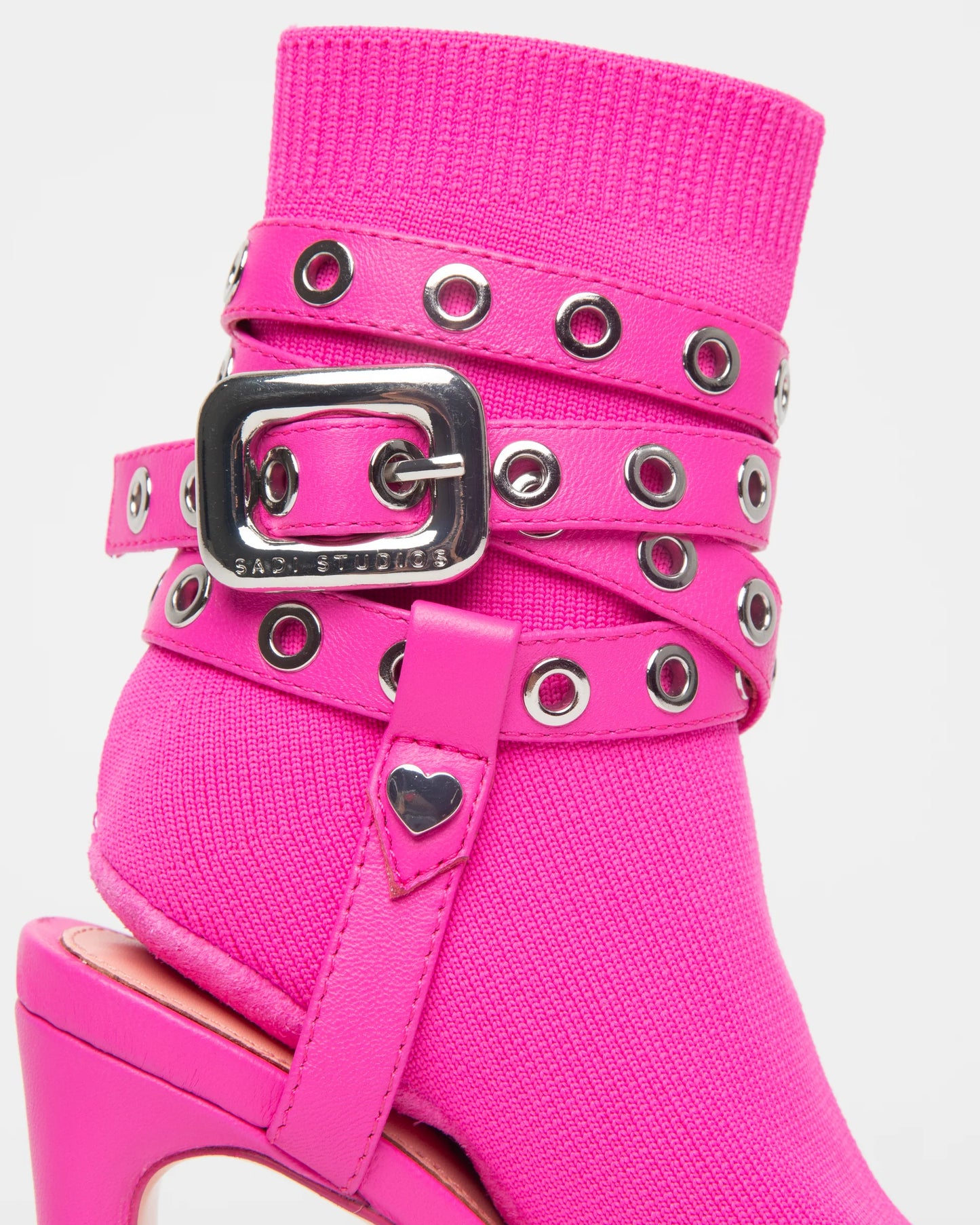 Buckle Strap Sock High Heels