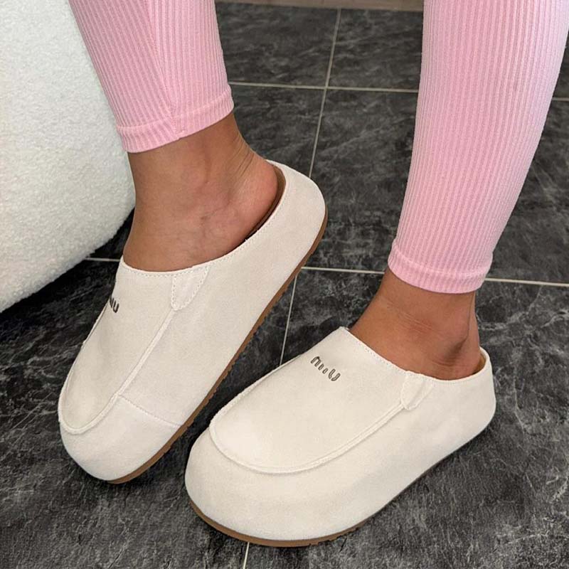 Platform-bottomed Birkenstocks Half Slippers