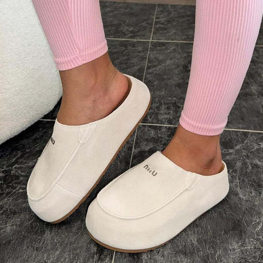 Platform-bottomed Birkenstocks Half Slippers