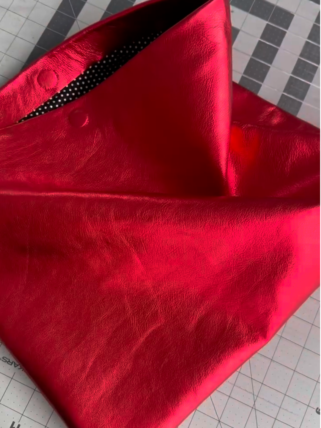 Metallic Red Clutch Bag