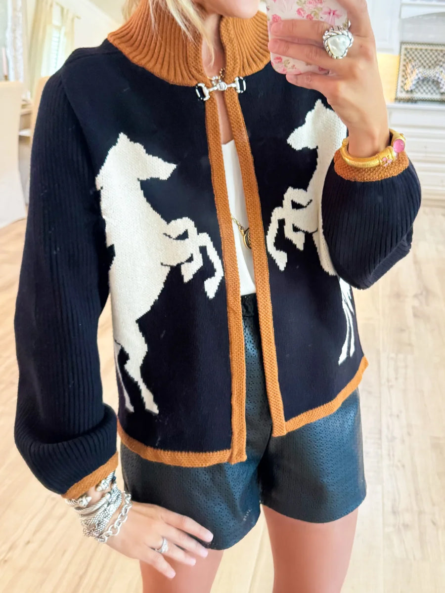 Color Block Knitted Cardigan