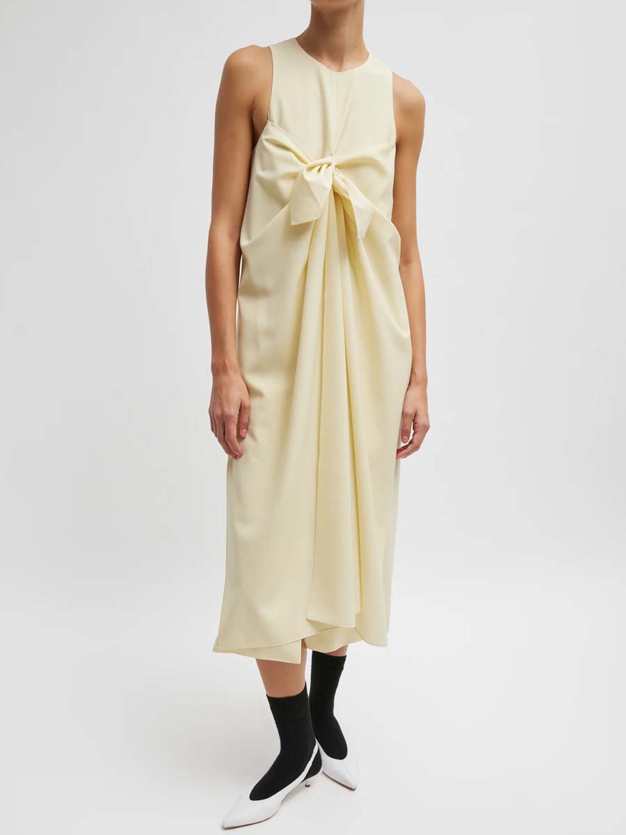 Sleeveless Tie Front Dress