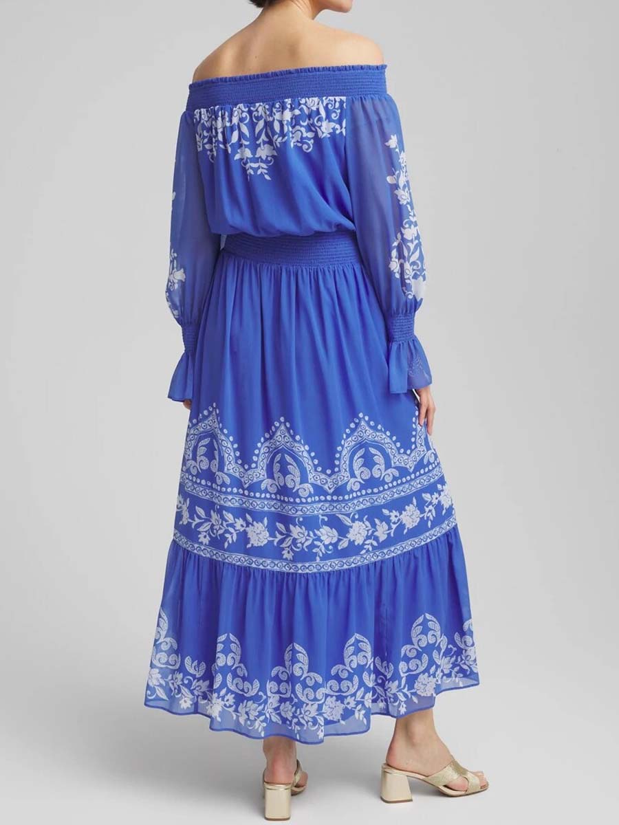 Off Shoulder Tiered Maxi Dress