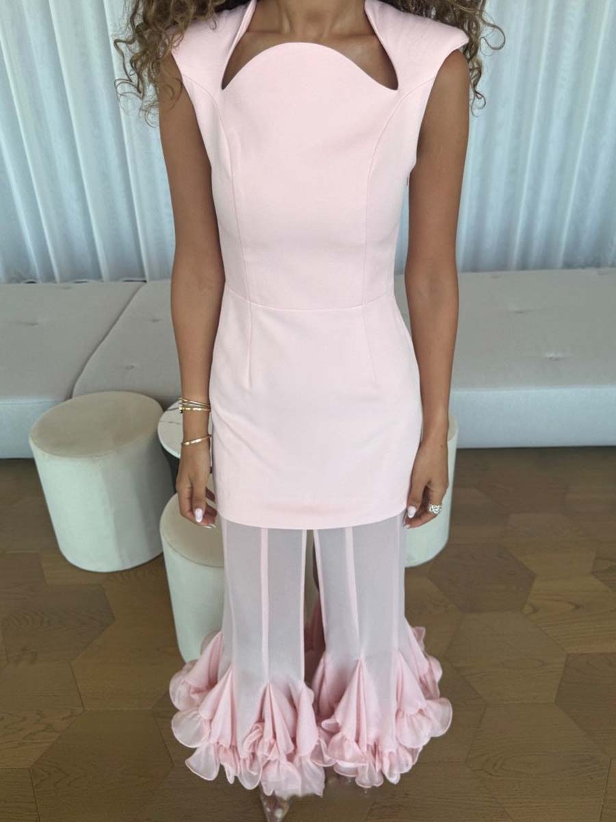 Elegant Mesh Stitching Dress