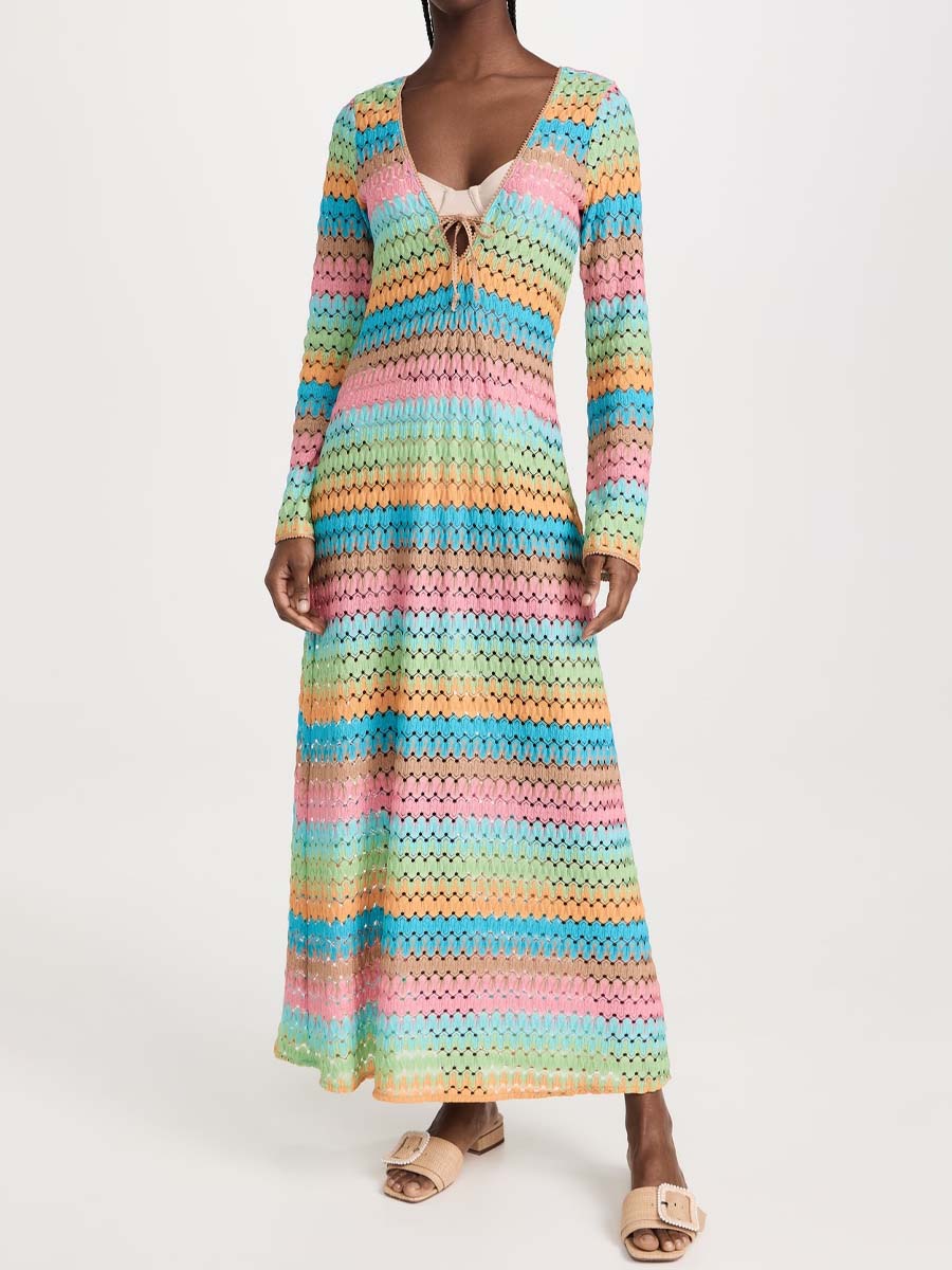 Knitted Crochet Beach Coverup Dress