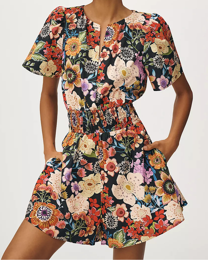 Floral Print Mini Dress with Cardigan