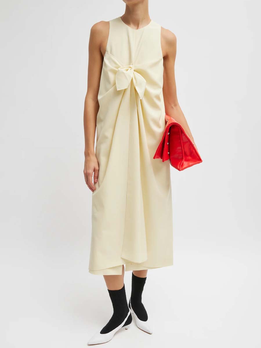 Sleeveless Tie Front Dress