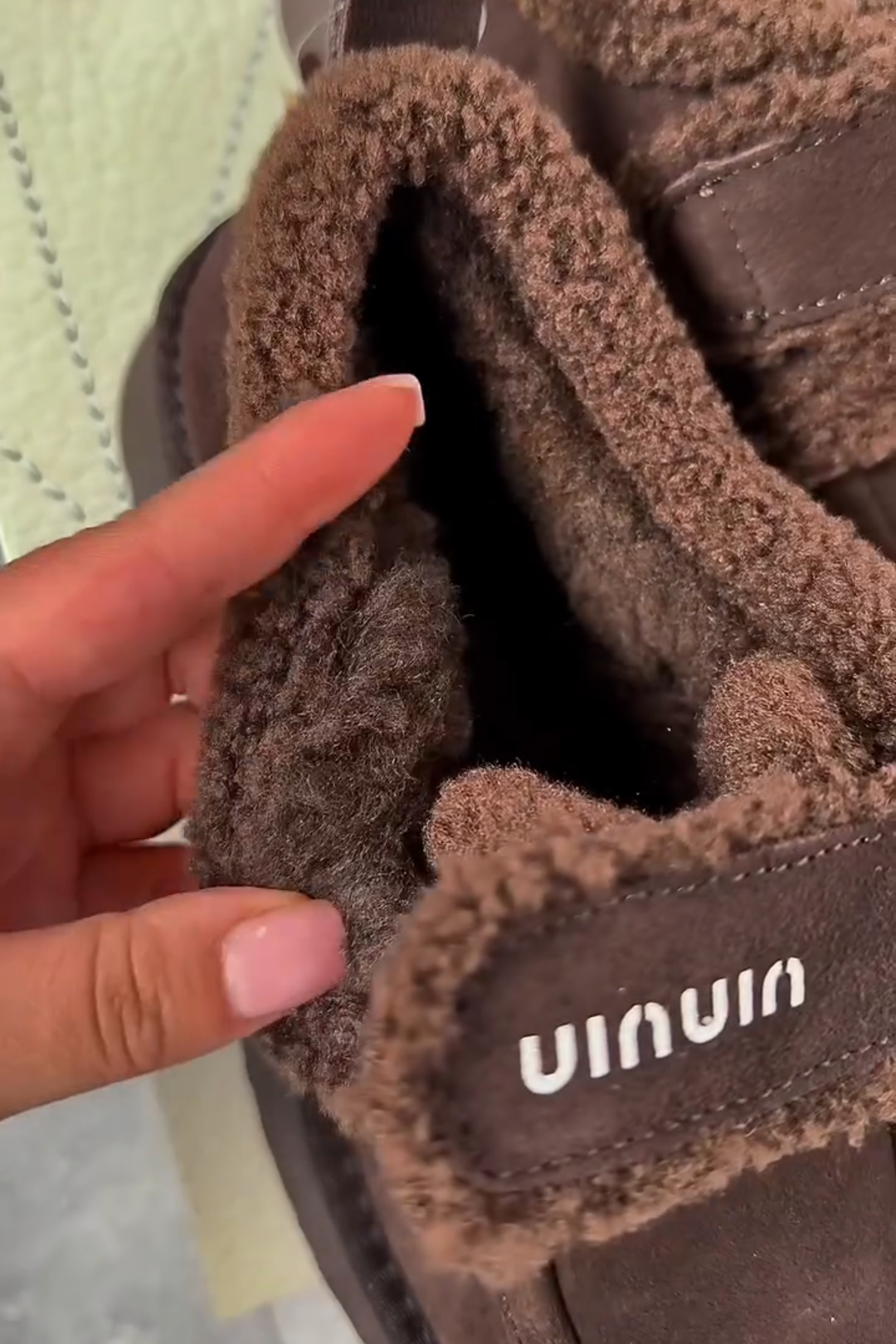 Brown Faux Fur - Lined Platform Loafers