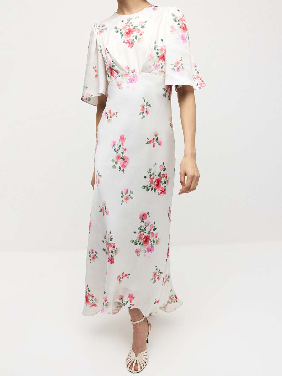 Floral Print Elegant Maxi Dress