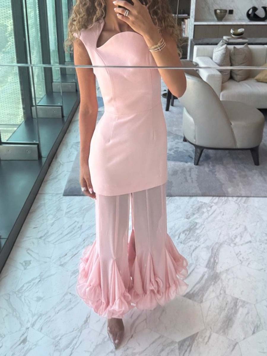 Elegant Mesh Stitching Dress