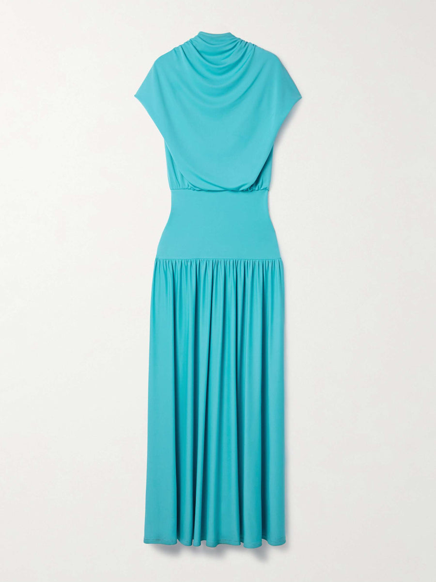 Draped Stretch-jersey Maxi Dress