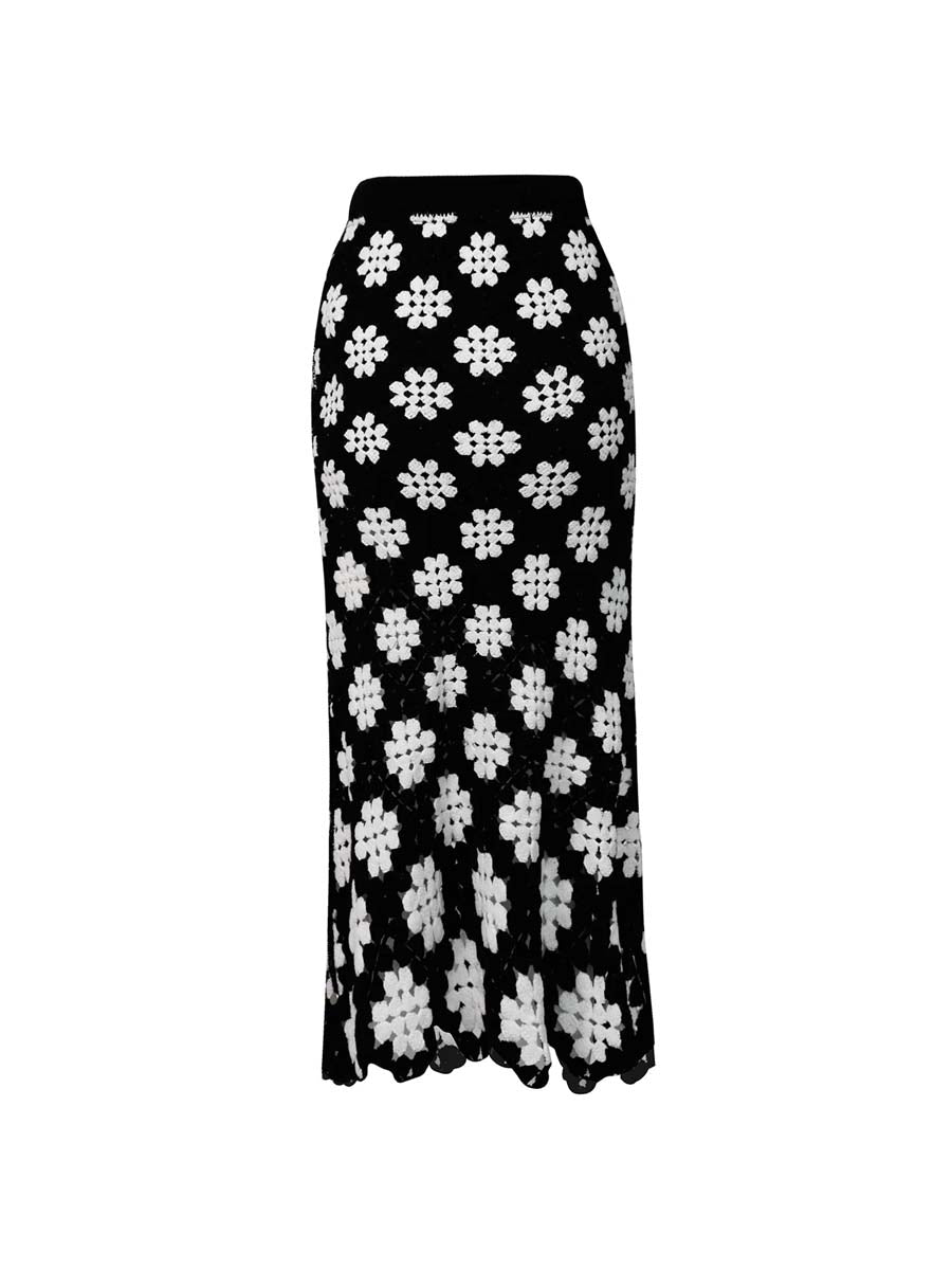 Drawstring Waist Crochet Skirt