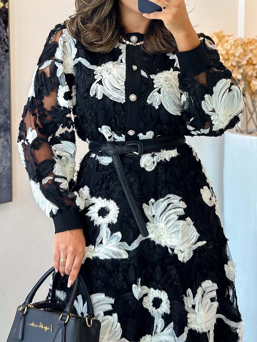 Elegant See-through Two Pieces Dress