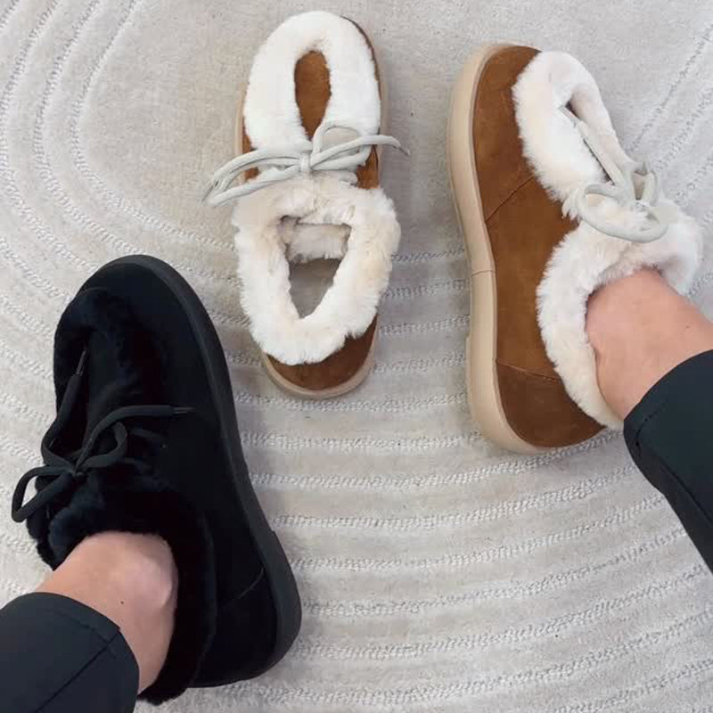 Warm Plush Fashion Flat Cotton Shoes