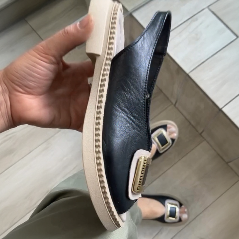 Dual - Tone Thick - Sole Sandals