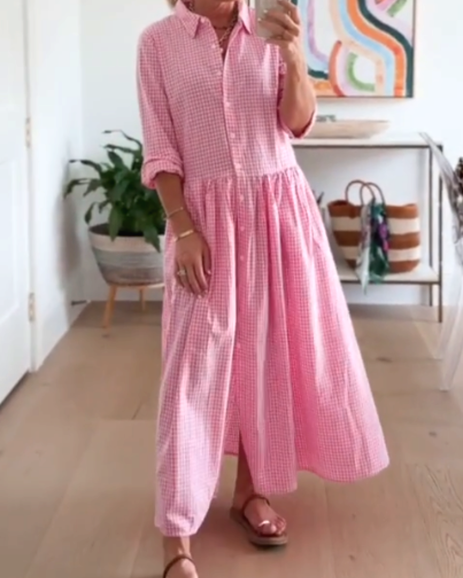 Comfy Oversize Check Dress