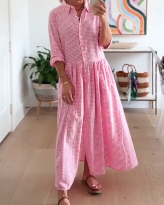 Comfy Oversize Check Dress