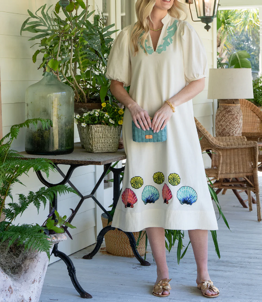 V-Neck Printed Dress