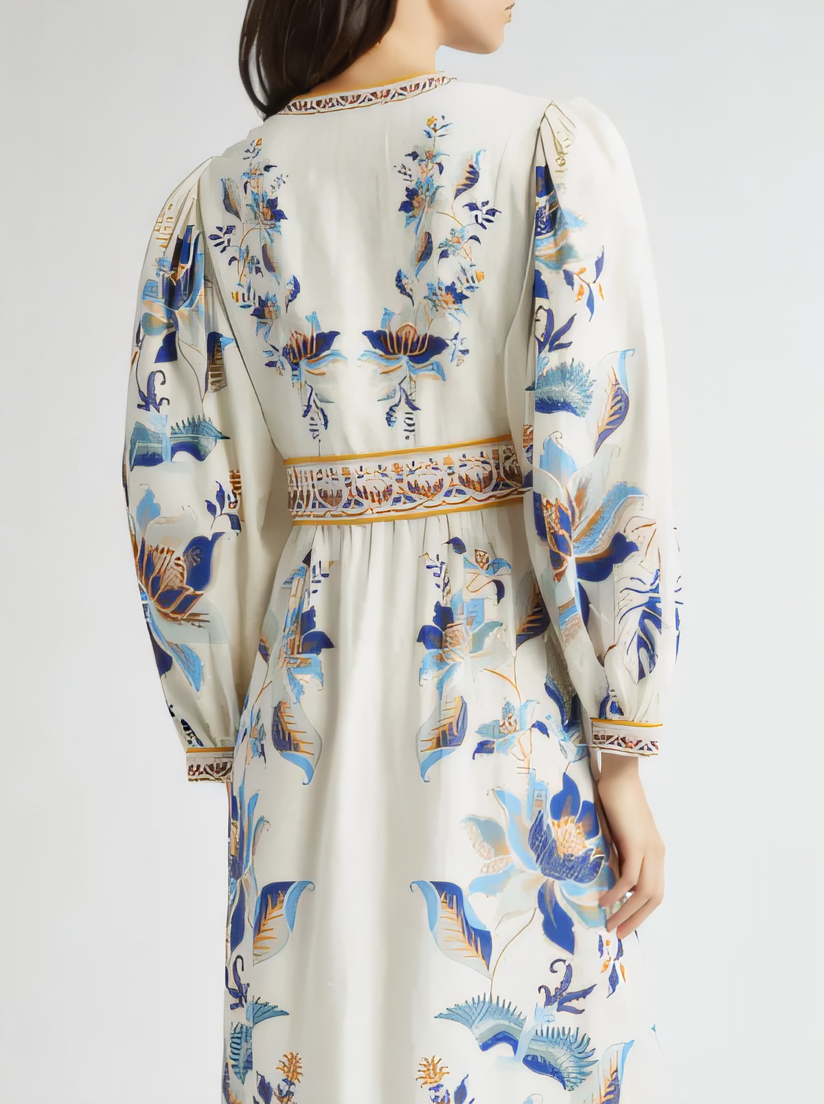 V-Neck Printed Dress