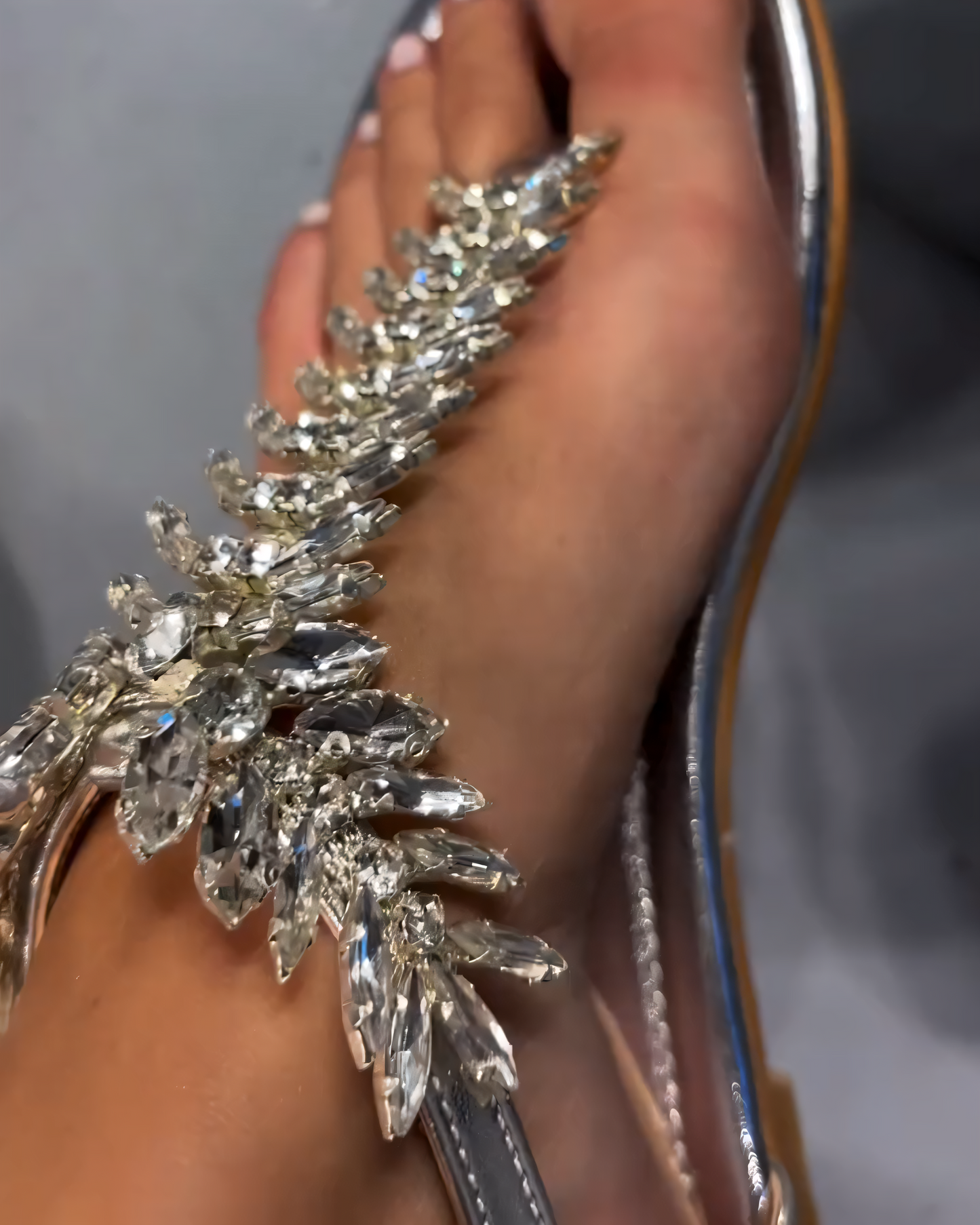 Rhinestone - Embellished Toe - Post Sandals