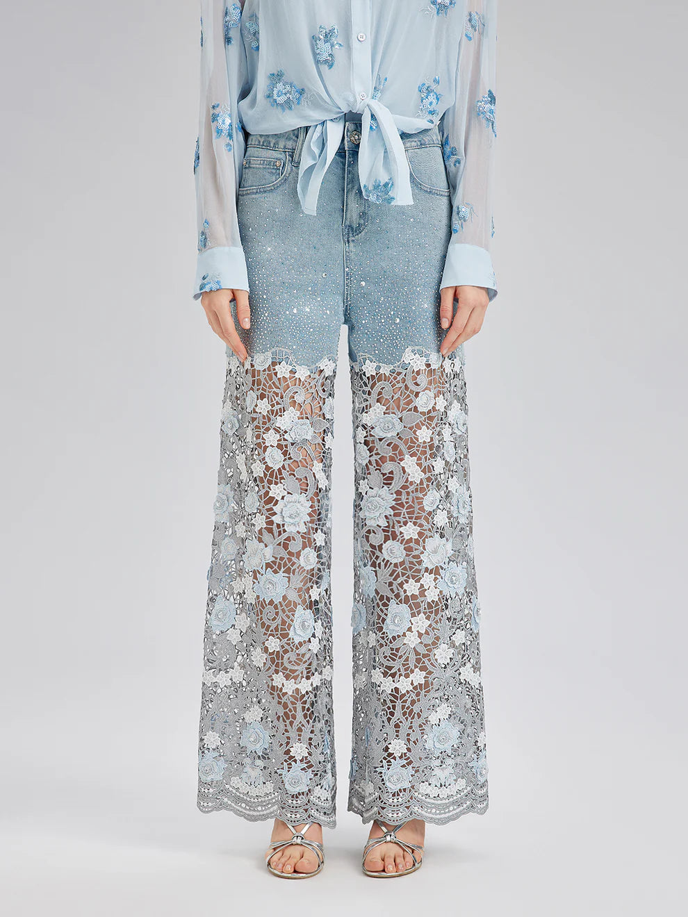 Flower Language Wide-leg Pants