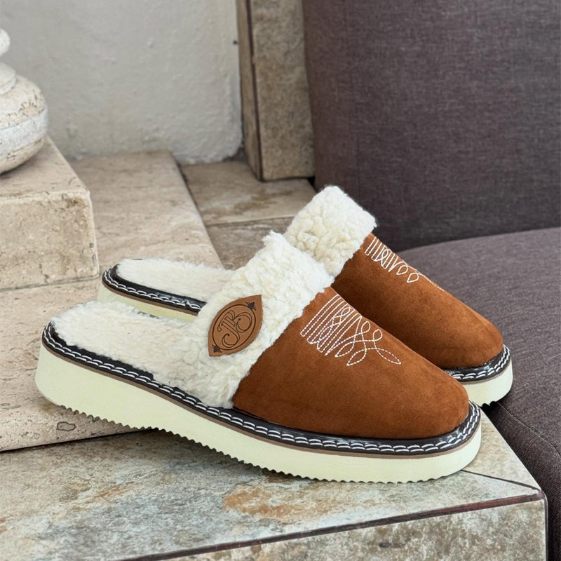 Lambswool Flat Slippers