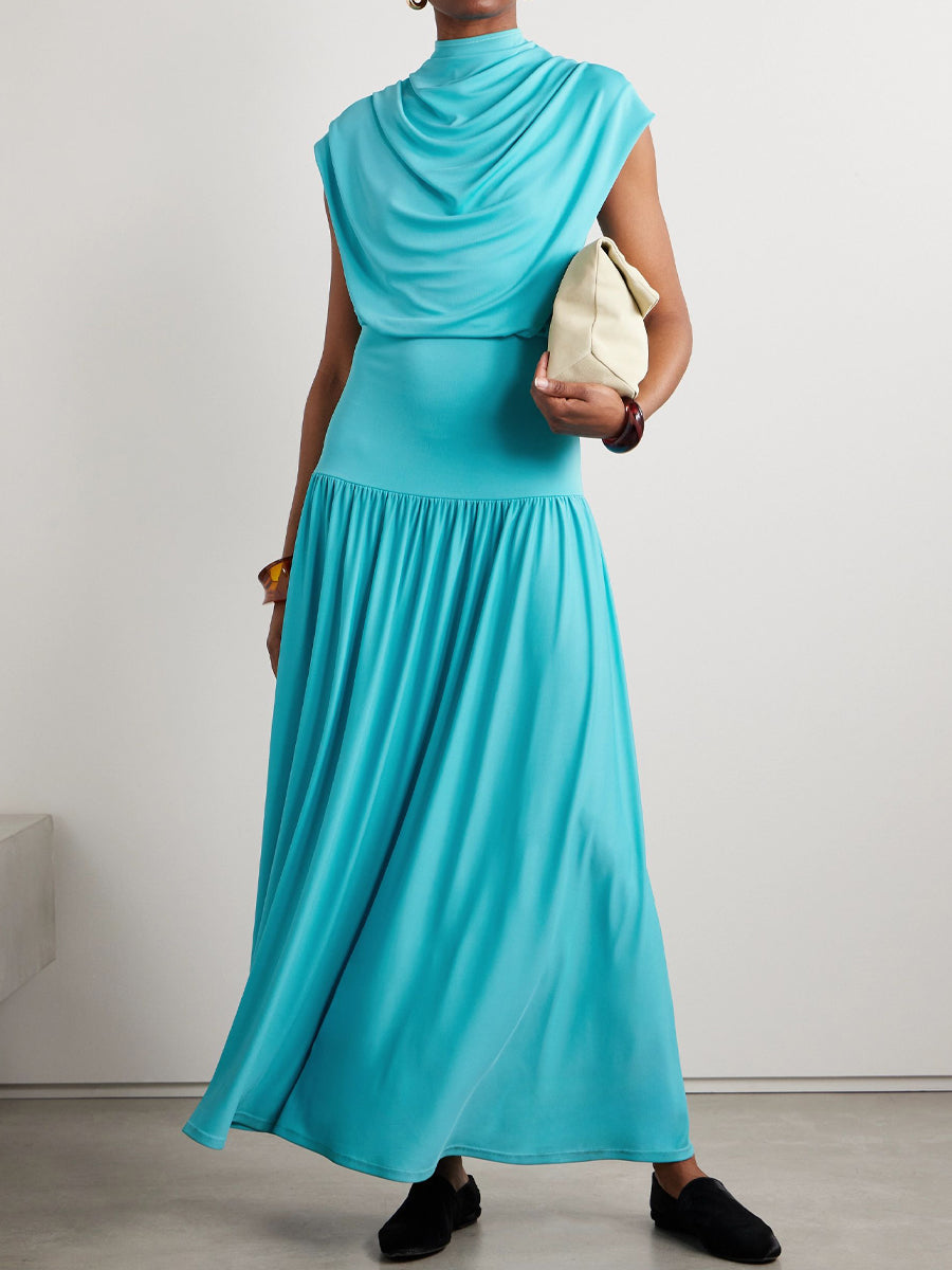 Draped Stretch-jersey Maxi Dress