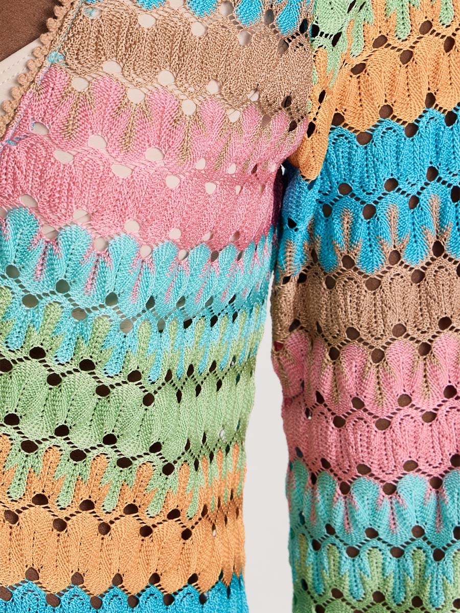 Knitted Crochet Beach Coverup Dress