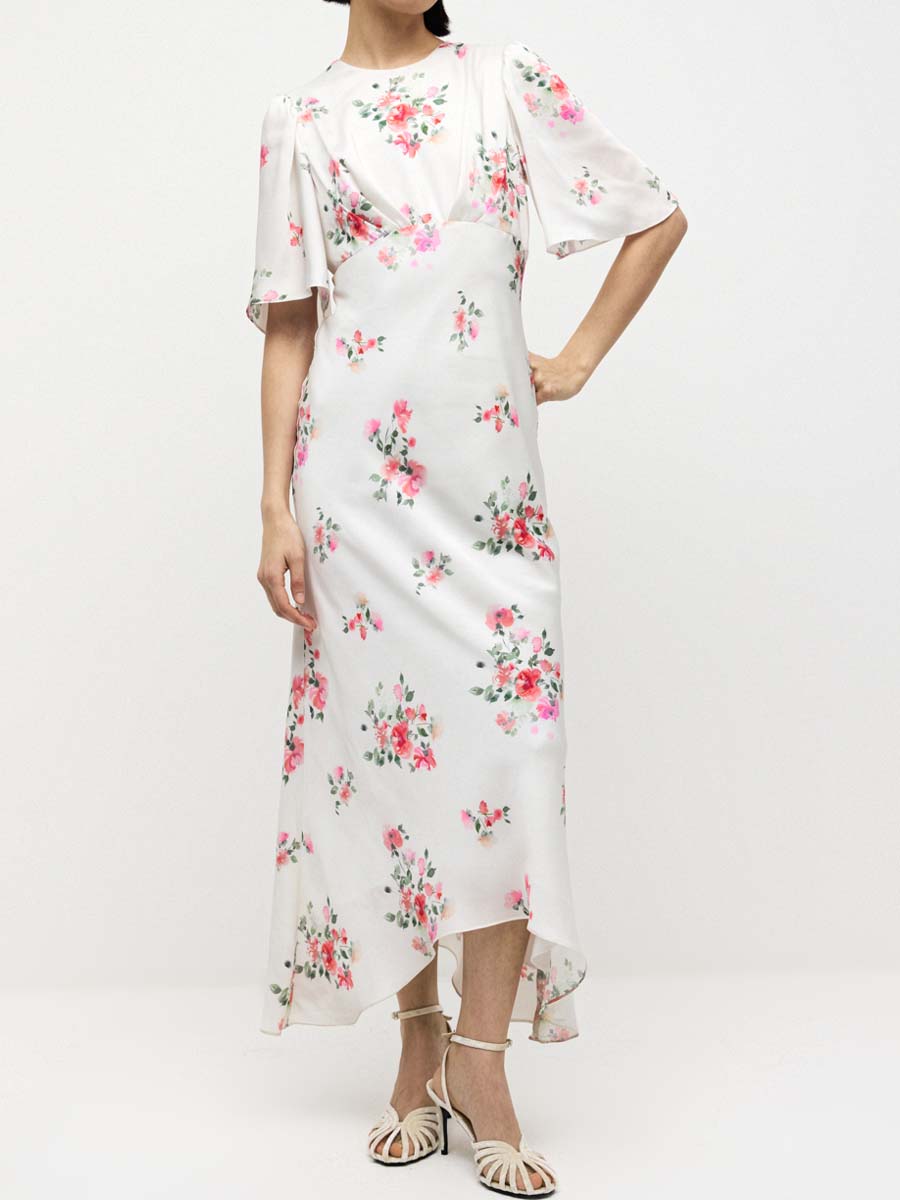 Floral Print Elegant Maxi Dress