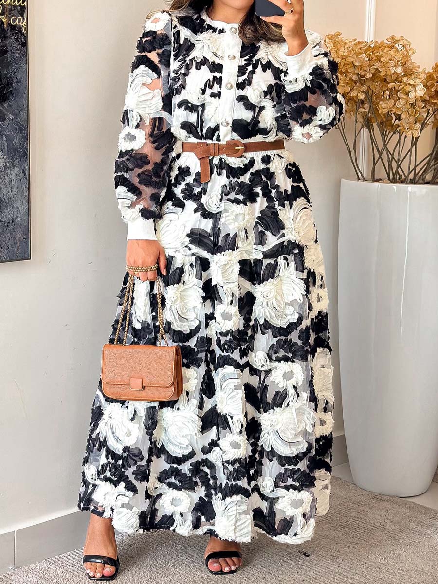 Elegant See-through Two Pieces Dress